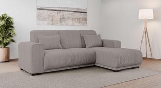 HOME AFFAIRE Ecksofa »BORNHOLM L-Form mit Recamiere, Masse B/T/H: 234/162/85 cm« Recamiere links oder rechts bestellbar, Wellenfederung, inkl. 2 Kissen