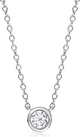 Ross-Simons Bezel-Set Lab-Grown Diamond Necklace in Sterling Silver
