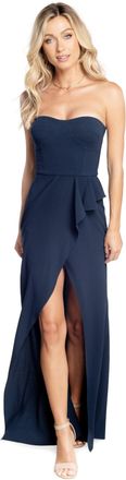 Dress The Population Kai Strapless Drape Skirt Gown