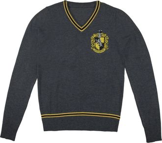 Harry Potter Heren Hufflepuff Pullover Sweatshirt (Antracietgrijs)