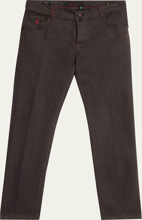 Kiton Mens Plus One Straight Leg Five-Pocket Pants