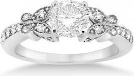 Allurez Butterfly Lab Grown Diamond Engagement Ring Setting Platinum (0.20ct)