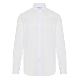 Barba Formal Shirts, male, Blue, 3XL, Striped Linen Cotton Shirt Made in Italy