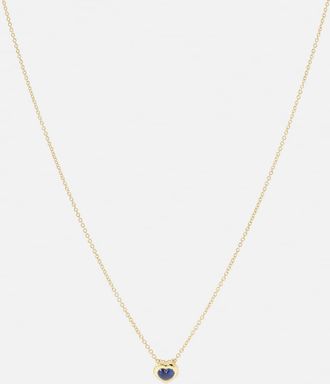 Octavia Elizabeth 18kt gold necklace with blue sapphire