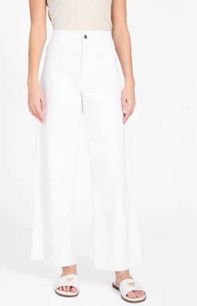 Guess Sandra White High-Rise Wide Leg Jeans