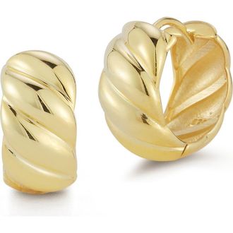 Sphera Milano Twisted Huggie Hoop Earrings in Gold at Nordstrom Rack
