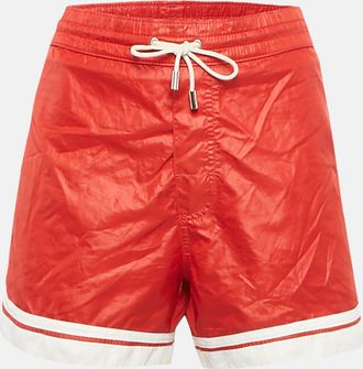Dolce & Gabbana Beachwear Red Striped Synthetic Shorts M