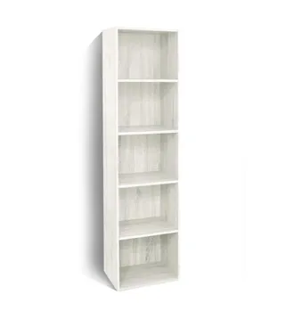 OEM Libreria 4 Ripiani ready 2 Rovere Bianco 40x29x172 Cm