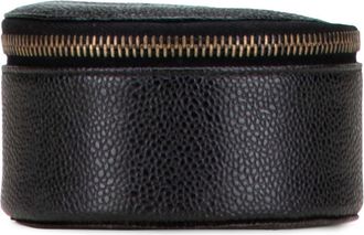 Chanel Black Grained Calfskin Pouch (Pre-Owned)