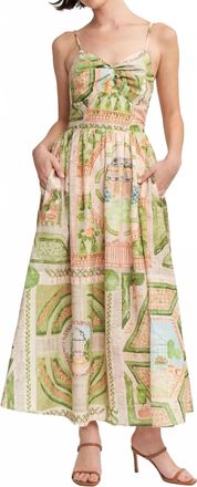En Saison Sariyah Print Maxi Dress In Ivory Olive