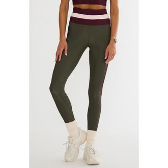 Beach Riot Mariella High Waist Leggings in Wild Berry Colorblock at Nordstrom, Size X-Large