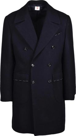 LUIGI BORRELLI NAPOLI Jassen, Heren, Blauw, 2Xl, Wol, Cappotto