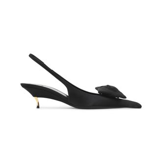 Saint Laurent Black Leather Sandals