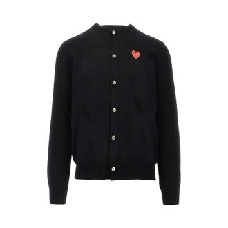 Comme Des Gar&ccedil;ons Heart patch crewneck cardigan Man L