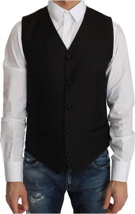 Dolce & Gabbana Classic Vest - Heren - Gillet - Zwart - M - Polyester - Kostuums
