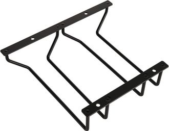 OEM Estante Para Copas De Vino Negro De 35 Cm Para Colgar Debajo Del Armario, Soporte Para Copas De Bar O Comedor, 2 Filas