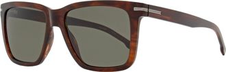 BOSS Boss Mens Rectangular Sunglasses B1598/S EX4IR Brown Horn 55mm
