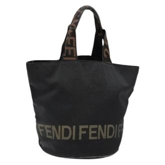 Fendi Tweedehands Canvas handtassen - Dames - Vintage Shopper - Zwart - ONE Size - Vintage