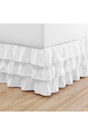 Betsey Johnson Ruffle Bed Skirt in White at Nordstrom Rack, Size Queen
