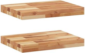 vidaXL Estante Flotante 2 Uds Madera Acacia Acabado Aceite 40x30x4 Cm Vidaxl