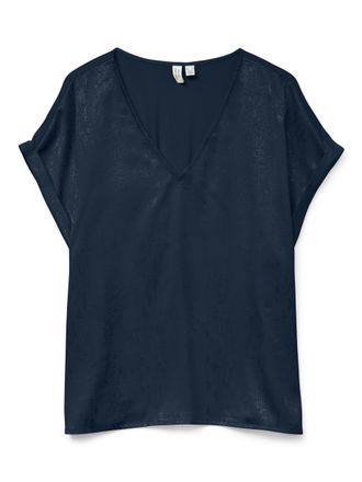Vero Moda Blusentop »VMBALIA S/S V-NECK T-SHIRT WVN BTQ GA«