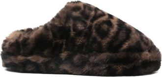 Apparis shearling slippers - women - Rubber/Recycled Polyester/Recycled Polyester - 8 - Brown