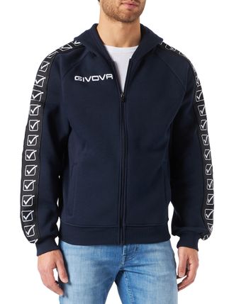 Givova Durchgehender Rei&szlig;verschluss Sweatshirt Full Zip Band, Blue, S, S