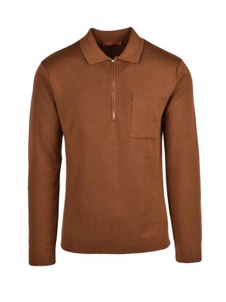 Daniele Fiesoli Refined Knit Polo Shirt With Short Zipper Placket