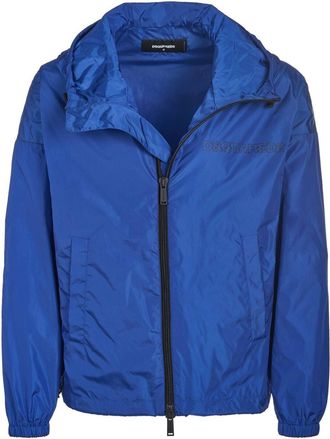 Dsquared2 Mens Turquoise Blue Windbreaker Jacket Nylon - Size Medium