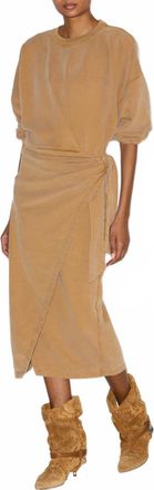 Isabel Marant Sandrina Long Dropped Sleeve Dress In Caramel