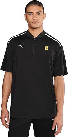 Puma Scuderia Ferrari Premium Cloudspun Polo Mens T Shirt Puma Black : 2XL, Elastane/Polyester