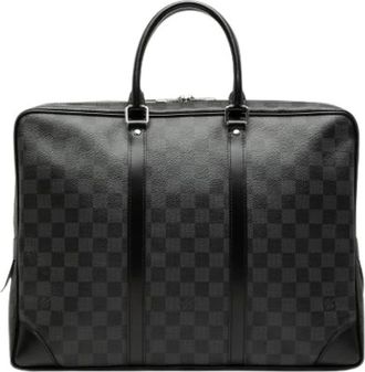 Louis Vuitton Pre-owned Handbags, female, Black, Size: ONE SIZE Pre-owned Porte-Documents Voyage
