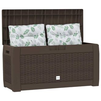 Berkfield Home Garden Storage Box Brown 119x48x60 cm PP | Size: 119 x 48 x 60 cm