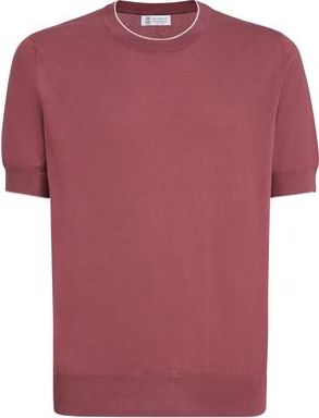 Brunello Cucinelli Cotton T-shirt in Coral at Nordstrom, Size 50 It