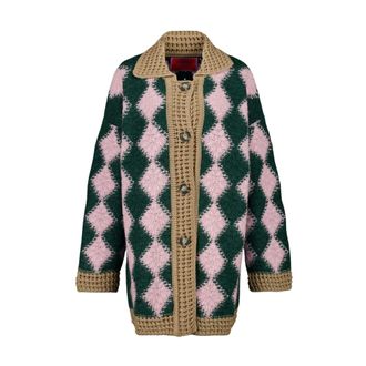 La DoubleJ Cardigans, female, Multicolor, S, Crochet Bowling Cardigan