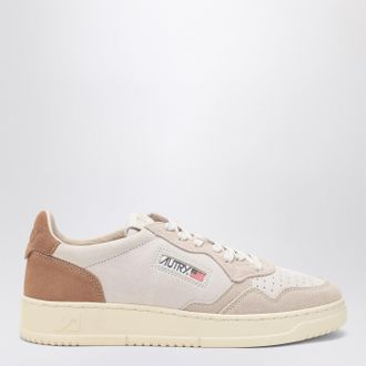 Autry Medalist trainer in Sand/Cigar leather and suede