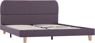 vidaXL Bed Frame without Mattress Taupe Fabric 135x190 cm Double Vidaxl