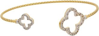 Meshmerise 18K Plated 0.20 Ct. Tw. Diamond Bangle Bracelet