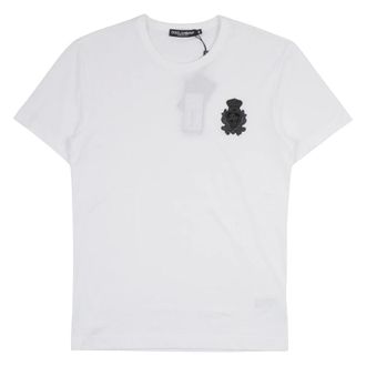 Dolce & Gabbana T-Shirts, male, White, Size: 3XL T-Shirts