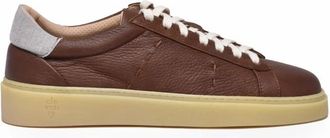 Eleventy Leren Sneaker - Heren - Sneakers - Bruin - 47 EU - Leer - Schoenen