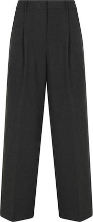 Dunst Wide broek met dubbele plooi - Dames - Broeken - Grijs - Maat: M Zijde