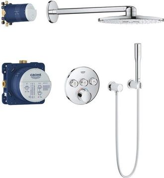 GROHE SmartControl Regendoucheset Inbouw - hoofddouche rond 31cm - 2 functies - handdouche staaf - chroom
