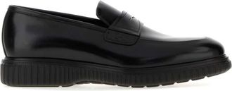 Ferragamo Black Leather Loafers