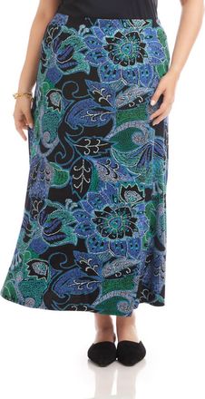 Karen Kane Side-Slit Midi Skirt - Plus In Print