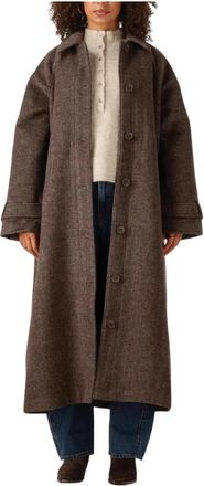 Envii Ensneca Wool Jacket 7276 - Dames - Mantel - Bruin - XL - Wol - Jassen