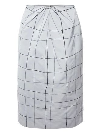 Valentino Garavani checked midi skirt - Grey