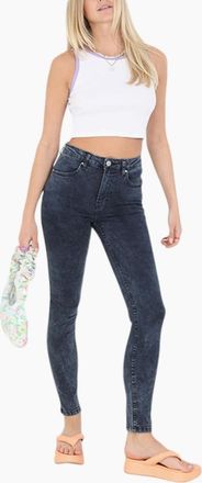 Brave Soul Womens BRAVE SOUL SHELLY Womens Denim Jeans Slim Fit Casual Skinny Leg Trousers Pants - Navy - Size: 12