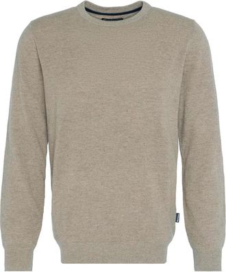 Barbour Tartan Elleboog Patch Crewneck Sweaters - Heren - Ronde hals truien - Beige - XL - Truien & Vesten