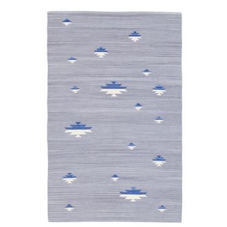 Novatrend Alfombra de sal&oacute;n de algod&oacute;n gris 140x200 cm