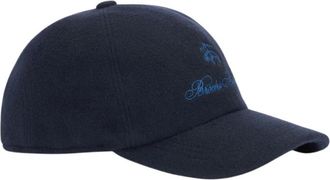 Brooks Brothers Wollen en Kasjmier Logo Baseballpet - unisex - Petten - Blauw - ONE Size - Wol - Accessoires